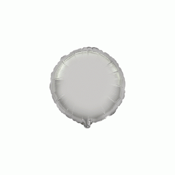 Балон фолио с формата на кръг сребърен