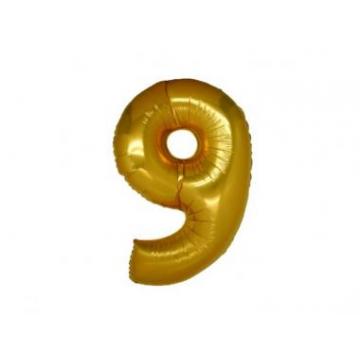 Фолиева цифра златна ''9'' с размер 76 см.
