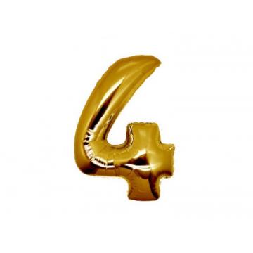 Фолиева цифра златна ''4'' с размер 76 см.