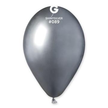 Балон хром shiny silver с диаметър 33 см.