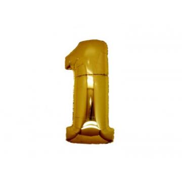 Фолиева цифра златна ''1'' с размер 76 см.