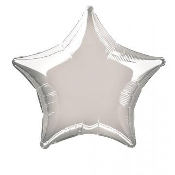 Балон фолио с формата на сребърна звезда