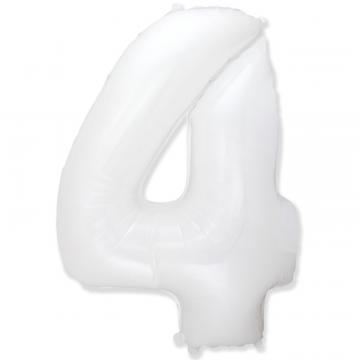Фолиева цифра бяла ''4'' с височина 103 см
