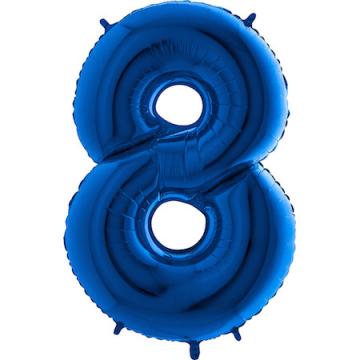Фолиева цифра синя ''8'' с височина 103 см
