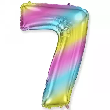Фолиева цифра многоцветна ''7'' с височина 103 см.