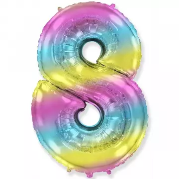 Фолиева цифра многоцветна ''8'' с височина 103 см.