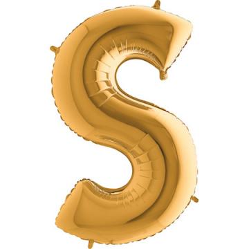 Фолиева буква златна ''S'' с височина 103 см