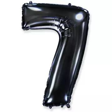 Фолиева цифра черна ''7'' с височина 103 см