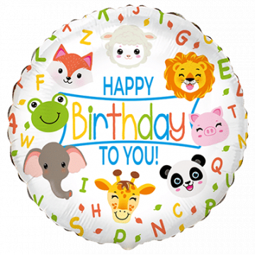 Фолиев балон честит рожден ден животни