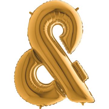 Фолиева буква златна ''&'' с височина 103 см