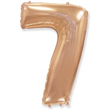 Фолиева цифра розово злато(rose gold) ''7'' с височина 103 см