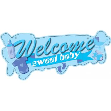 Банер Welcome sweet baby син
