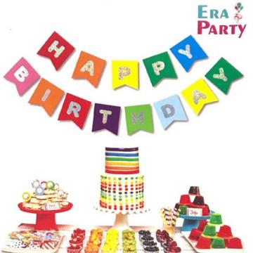 КАРТОНЕН МАДПИС  HAPPY BIRTHDAY В РАЗЛИЧНИ ЦВЕТОВЕ