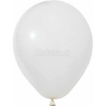 Пастел Бяло – 30 см (12 инча) – 100 броя – Balonevi