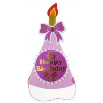 ШАПКА HAPPY BIRTHDAY СВЕЩ РОЗОВА