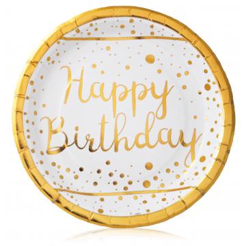 ПАРТИ ЧИНИЯ БАЛОН ЕВИ С ТОПЪЛ ЗЛАТЕН ПЕЧАТ HAPPY BIRTHDAY 23см.