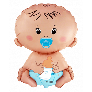 Фолиев балон бебе синьо