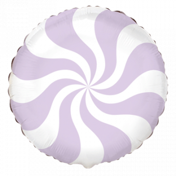 Фолиев балон бонбон спирала лилав