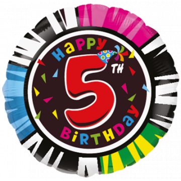 Фолиев балон Честит 5-ти рожден ден