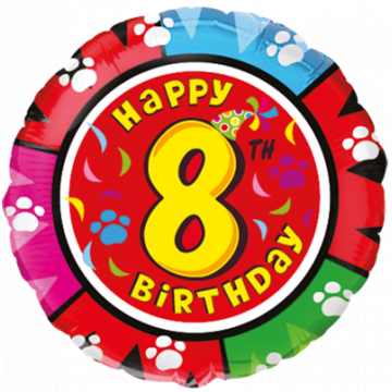Фолиев балон Честит 8-ми рожден ден