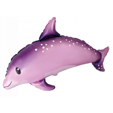 Фолиев балон розов делфин