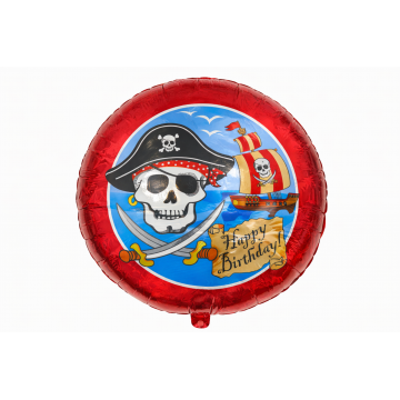Фолиев балон Happy Birthday пират
