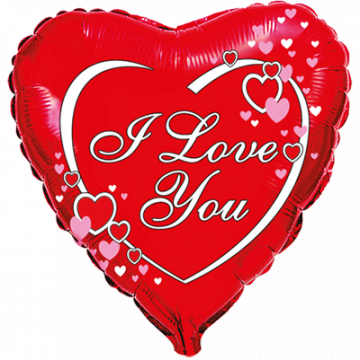 Фолиев балон Сърце Love Hearts