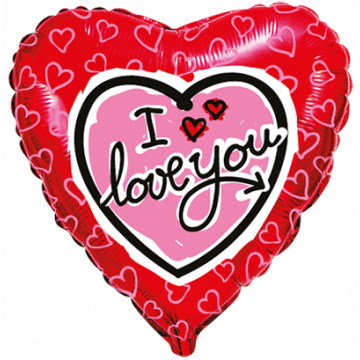 Фолиев балон сърце Love You