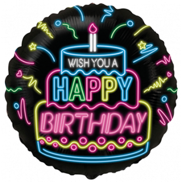 Фолиев балон честит рожден ден неон