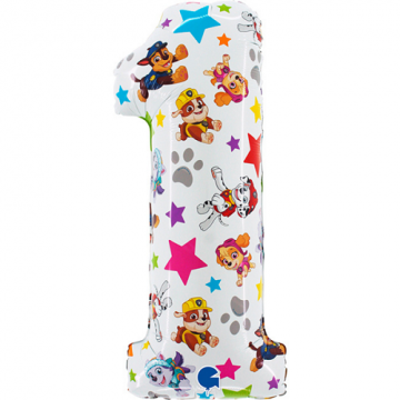 ФОЛИЕВ БАЛОН ЦИФРА  1 PAW PATROL  66см.