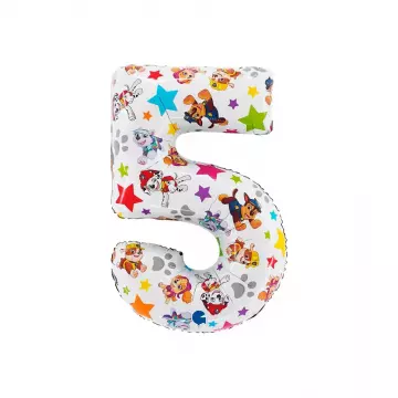 ФОЛИЕВ БАЛОН ЦИФРА  5 PAW PATROL  66см.