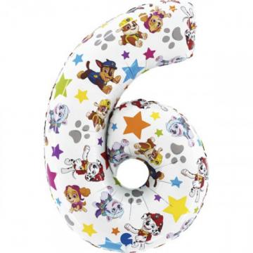 ФОЛИЕВ БАЛОН ЦИФРА  6 PAW PATROL  66см.