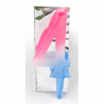 Цифра многоцветен восък 4