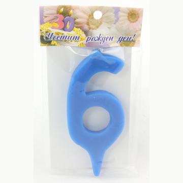 Цифра син восък 6