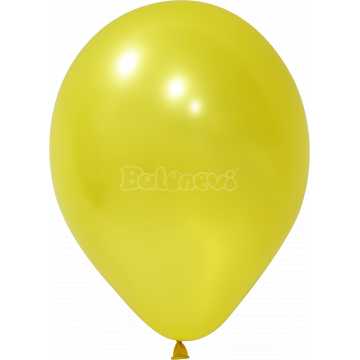 Металик Жълто – 30 см (12 инча) – 100 броя – Balonevi