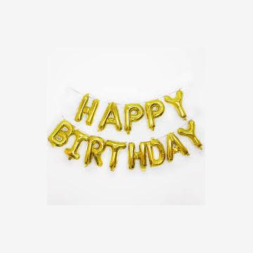 Фолиев надпис Happy birthday златен