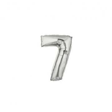 Фолиева цифра сребърна ''7'' с размер 76 см.
