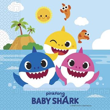 ПАРТИ САЛФЕТКИ BABY SHARK 33/33см. 20бр.