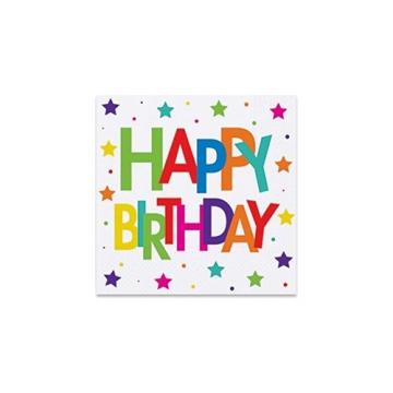 ПАРТИ САЛФЕТКИ ЕВИ HAPPY BIRTHDAY 33/33см. 16бр.