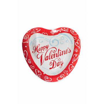 Картонени чинии Happy Valentine’s Day – сърце